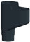 4 Home & Garden | Einzelteile Dachrinnensystem RG 70 Typ 200 Fallrohr DN 60 | Kunststoff PVC Anthrazit | Verbinder Stutzen Rinnenhalter (Universalstück Zusammenführung Fallrohr)