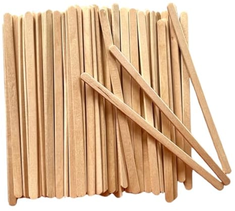 Vanity UK Brow Waxing Sticks 100 Pcs Salon Professional Quality Slim Mini Disposable Eyebrow Wooden Spatulas Wax Applicator Thin for Lip Nose Hair Removal