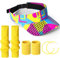Cindeer 80er Neon Trainingsanzug für Damen Sport Schirmmütze Beinstulpen Armbänder Ohrringe (Fluoreszierend Gelb, Retro)
