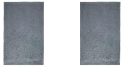 Möve Poolside Gästetuch 30 x 50 cm, Handtuch - Made in Germany, 100% Baumwolle, Stone (Grau) (Packung mit 2)