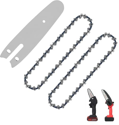 2 Tallox Cadena Motosierra, 6 Cadenas Para Motosierras con Espada, Cadena de Repuesto 37 TG 1/4, Cadena Profesional, Apta para Motosierra, Compatible con Todas Las Mini Motosierras de 6 Pulgadas