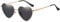 WDZAYXC Polarisierte Herz geformte Sonnenbrille für Damen Vintage Metallrahmen Nette Gläser für Party und Festival(Gold/Grau)