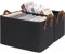 Storage Bins Clothes Storage Boxes, Storage Baskets for Shelves, Fabric Storage box for Living Room, Bedroom, Black Storage Basket for Toys, Towels, 43 x 28 x 25 cm, 2-Pack