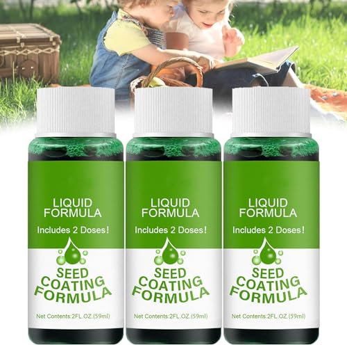 Giurui Soluzione per l'irrigazione del prato, dispositivo spray per semina liquida, per prato verde, set per la cura dei semi, per prato e giardini (3 pezzi)