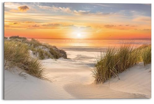 REINDERS Wandbild, Beautiful Dunes, Wohnzimmer, Bilder, Wanddeko, Room Decor, MDF, Orange, 60 x 90