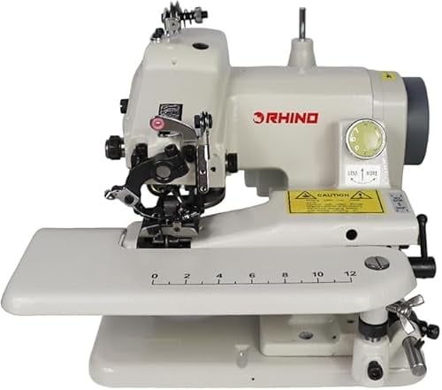 RHINO Smart Solutions - Máquina de Coser Portátil Semi-Industrial de Puntada Invisible RH-501 Tejidos Finos y Medios Dobladillos Invisibles en Bajos de Pantalón, Vestidos (Con/Sin Salto de Puntada)