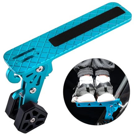 CHANGEMOORE Foldable Aluminum Alloy Car Door Step, Universal Fit 6 Gear Adjustable Door Step for Car Roof, Both Feet Stand Pedal Ladder Easy Access, Car Door Latch Step for Most Car SUV Truck Blue