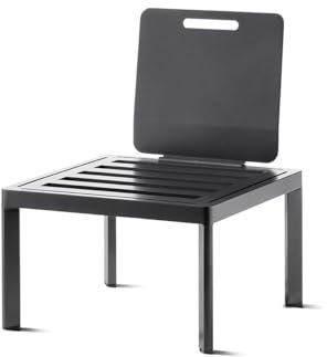 möbelando Gartenstuhl >Lugo< in eisengrau - 60x77x60 (BxHxT)