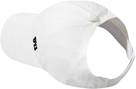 Flaschen Mützen Weihnachten Weibliche Sommer-Sonnenschutz-Baseballmützen binden Schachtelhalm-Visiere Hohle Feste Kappen Sommerhut Damen (White, One Size)