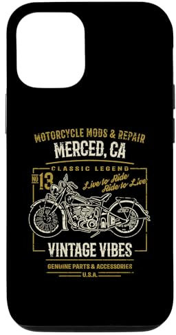 Hülle für iPhone 15 Pro Merced California USA Vintage Style Motorrad Design