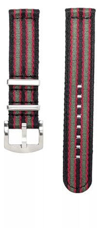 WB Original Nylon-Uhrenarmband 2-teilig | Bond - 18 mm - Schließe: Silber Gebürstet | Nylon | Ersatz-Armband