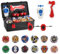 Bey Burst Turbo Blade Set, 12 WDKXCN Stück Bey Kampfkreisel mit Kasten Metal Fusion und Launcher Griff, Bey-bla-de Starter Set, Bey Arena Blade Burst Turbo Set, Geschenk für Kinder Ab 6 Jahren