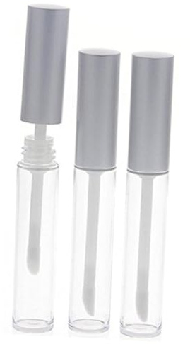 Kunststoff Leere Lipgloss Fläschchen Silber 6ml Weihnachten Mottoparty