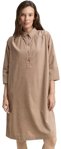 Tom Tailor Damen 1047647 Cordkleid mit Kragen (1er Pack)
