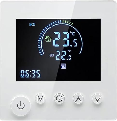 Thermostat Fussbodenheizung, Thermostat Heizung Smart Digital Raumthermostat Programmierbares LCD-Display Touch-Taste Wandthermostat (WiFi 3A Wasserheizung)