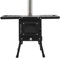 Stufa a legna da campeggio, con canna fumaria, pieghevole, per campeggio, piccola tenda, altezza regolabile da 36 a 56 cm