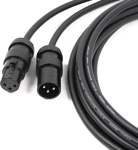 designacable.com 5m - Audiophile XLR Starquad Interconnect Lead Handmade in UK using Mogami 2534 NEGLEX Cable & Squareplug SPX-M Male and SPX-F Female 3 Pin XLR Connectors.