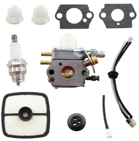 MCHNIC Carburateur Filtre à Air Filtre à Essence Tuyau kit pour Echo SRM2015 SRM2305 SRM2455 ZAMA C1U-K53 C1U-K52 C1U-K47 AT203A Trimmer