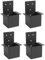 Yominerr 4 Supports de Pergola de Pouces (Réel 3,6 X 3,6) - Kit de Supports de Poteau pour Poutres de Pergola, Supports de Gazebo - Fixation Murale