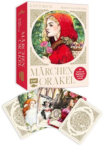 Orakel-Kartenset: Märchenorakel | Inspirierende Lehren und Weisheiten aus Rotkäppchen, Rapunzel, Rumpelstilzchen und Co.: 44 Karten mit Begleitbuch und Goldschnitt in hochwertiger Box