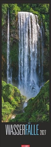 Wasserfälle Kalender 2027: XXL Hochformat mit spektakulären Wasserfällen, fotografiert von international ausgezeichneten Fotografen. Länglicher Kalender mit traumhaften Naturfotos. 34x98 cm Hochformat