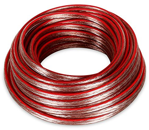 Cable de Altavoz Cable de Altavoz 2 x 1,5 mm², 10 m, Transparente/Color Coded