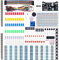 ELEGOO Fun Kit Composant Électronique Breadboard Câble Resistor Capacitor LED Potentiomètre, Kit d'apprentissage, Mega