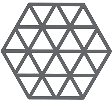 Zone Denmark Triangles Topfuntersetzer/Untersetzer für Töpfe, Silikon, 16 x 14 cm, grau (cool Grey)