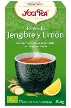 Yogi Tea Infusión de Hierbas Te Verde, Jengibre y Limón - 17 bolsitas - [confezione da 3]
