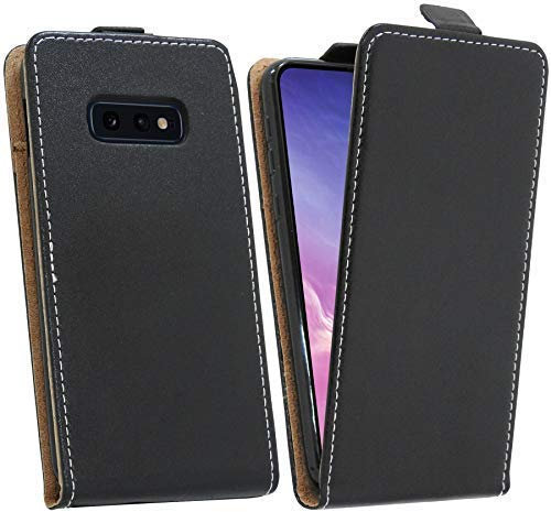 COFI 1453 Étui à Clapet Compatible avec Samsung Galaxy S10e (G970F) Étui Portable Vertical Rabattable Housse de Protection Rabattable Étui Noir