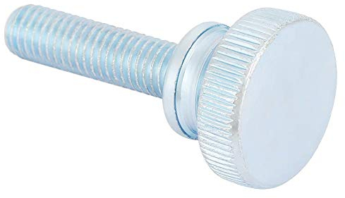 10 unids M8 Tornillos de Mano Tornillos de Acero Inoxidable Plateados con Zinc Tornillos de Cabeza Moleteada Plana Tornillos Accesorios(M8*25(10pcs))