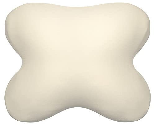 Edda Lux Bezug passend für Tempur All-Around Schlafkissen, 60/56 x 50/48 cm, formbeständiger Jersey Kissenbezug für Schmetterlingskissen, aus 100% Baumwolle, in Natur