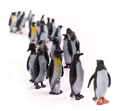 THE TWIDDLERS 48 Pinguin Spielfiguren in 8 Verschiedenen Designs - Zoo-Party Mitgebsel, DIY Schneekugel, Tortendeko, Weihnachtsdorf, Kindergarten, Schulprojekt