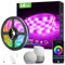 Lepro WiFi Smart LED Strip Light 5M 150LED, IP65, Works with Alexa and Google Home, Smart Life App Control, Colour Changing RGB LED Lights for Kitchen Garden Bathroom Christmas