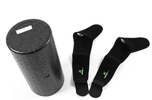 Slavikosway Faszien Rolle und 2x Handgelenk Bandage Set Fitness Massage Crossfit Faszienrolle Bandage für linke und rechte Hand
