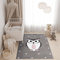 TAPISO Pinky Teppich Kurzflor Grau Rosa Weiß Modern Süße Eule Punkte Design Kinderzimmer Kinderteppich Spielteppich ÖKOTEX 200 x 300 cm
