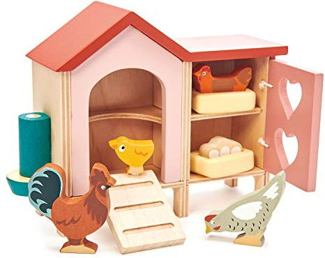 tender leaf toys Holz Hühnerstall für Puppenhaus