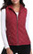 Wudodo Gilet Duvet Femme Ultra Chaud Veste sans Manche Col Roulé Grande Taille Hiver Doudoune,Vin Rouge,S