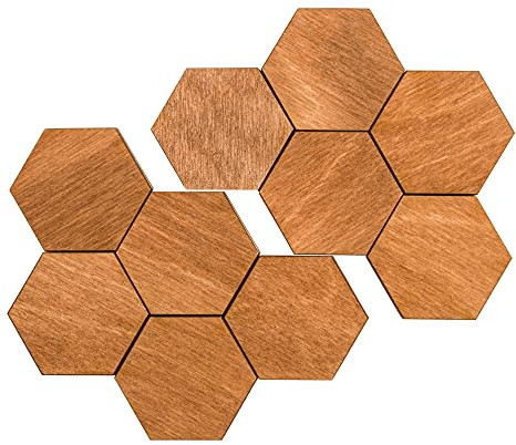 Kühlschrankmagnete Büromagnete, Sechseck-Kühlschrankmagnete, natürliche und umweltfreundliche Holzmagnete. Braun mittelgroß