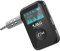 1Mii Aux Bluetooth 5.3 Adapter Auto mit OLED Bildschirm, Bluetooth Musik Empfänger Klinke für Stereoanlage/Lautsprecher, Freisprechfunktion und Lange -Akkulaufzeit