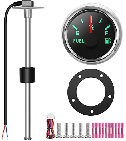Kraftstoffanzeige,Rupse Universal Auto Kraftstoffstandsanzeige Tankuhr mit Wasserstandssensor Kraftstoffsensor für Auto/SUV/Boot/Pkw Lkw/Wohnmobil (280mm)