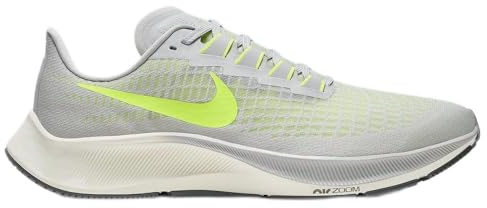 NIKE Air Zoom Pegasus 37 Men Running Trainers Sneakers Shoes BQ9646 (Grey Fog/Volt/Smoke Grey/Sail 003), 7.5 UK