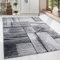 HomebyHome Teppich Wohnzimmer 140x200 cm Rechteckig Schwarz und Grau Kurzflor Holz Design - Teppich Schlafzimmer, Esszimmer, Küche Flauschiger Extra Weich Tepich Waschbär Einfache Reinigung - Carpet