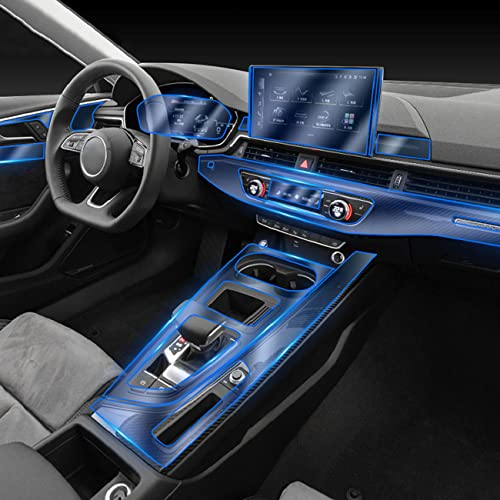 MOCATT Auto-Navigation GPS-Bildschirm Innenraum Schutzfolie Mittelkonsole TPU transparente Folie Zubehör, für Audi A4 B9 2020-2023