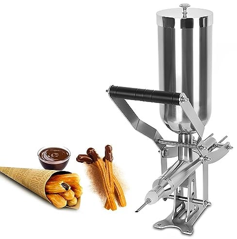 Vertikaler 5-Liter-Donuts-Marmeladefüller mit 3 Einspritzdüsen, kommerzielle Sahnefüllmaschine, Edelstahl-Churro-Füllmaschine für Küche, Restaurant, Lebensmittelfabrik, Bäckerei A