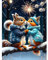TOSTOG Diamond Painting für Erwachsene Anfänger,Diamant Painting Bilder Eichhörnchen und Feuerwerk 5D DIY Full Drill Diamant Malerei Stickerei Strass für Wand Heimdecor 30x40cm