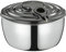 Küchenprofi Salatschleuder WAVE, Edelstahl, Salat Handschleuder mit Seilzug, Salatschüssel mit Deckel, Basisplatte und Korb, Zerlegbar für einfache Reinigung, Inhalt 3,25 L, Ø 24,5 cm