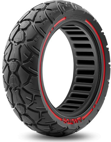 Amitor E Scooter Reifen 10 Zoll Vollgummi, 10x2.70-2.75 Vollgummireifen E Scooter Pannensichere und Abriebfeste, 255x70 E Scooter Solide Reifen, 70/65-6.5 E Scooter Vollgummireifen (Steckplatz 53.5)
