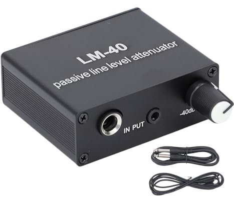 Sound Passive Attenuator ‑40db-15db Adjustable 6.5mm 3.5mm Output Cable Sound Volume Control Attenuator for Recording Station