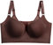 Klassische BHS BHS mit starker Stützkraft für Frauen, verstellbare Träger, vollständige Abdeckung, Bequeme BHS ohne Bügel, bügellose BHS Handtuch BH Damen Damen Unterwäsche Baumwolle BH (Brown, AO)